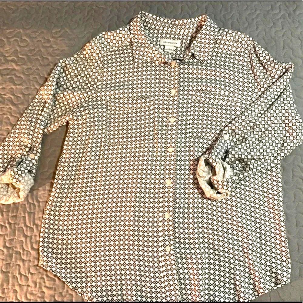 Liz Claiborne long sleeve button up size L, retro print